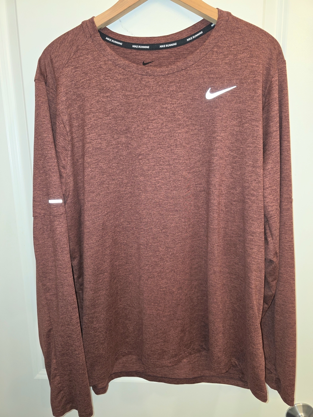 Nike Men’s Long-Sleeve Dri-FIT Running Shirt - Red XL